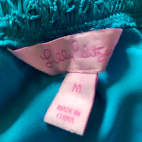 Lilly Pulitzer Emmett Blue Strapless Mini Maxi Dress EUC Size M - Picture 3 of 16